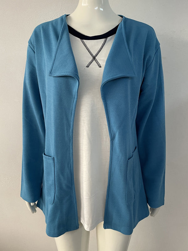 Solid Color Short Casual Versatile Cardigan Coat