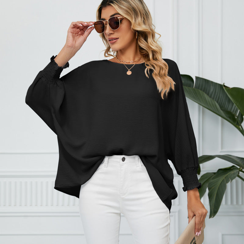 Sweet new loose three quarter sleeve chiffon top