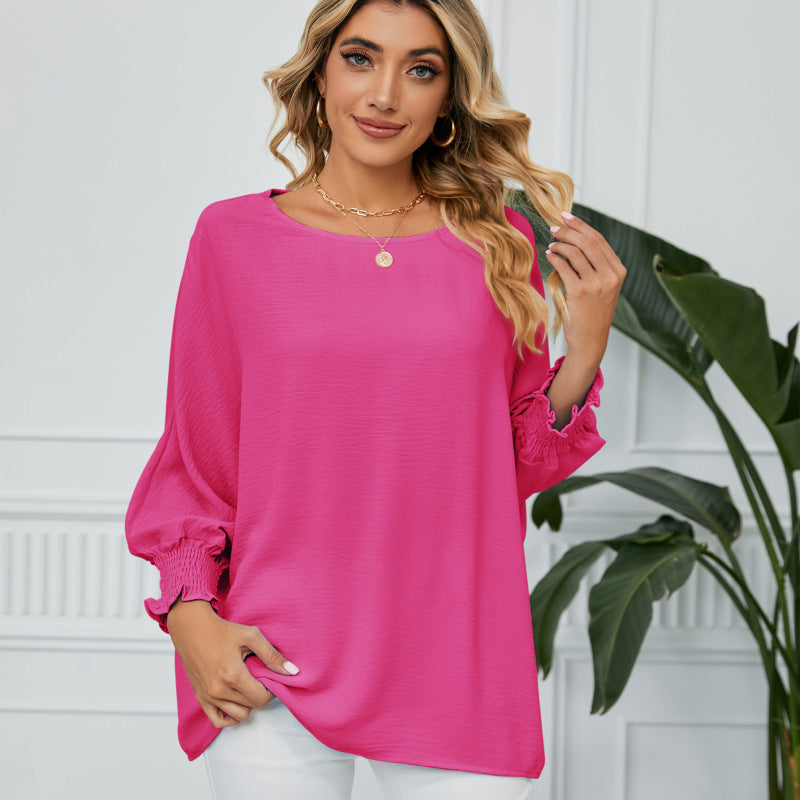 Sweet new loose three quarter sleeve chiffon top