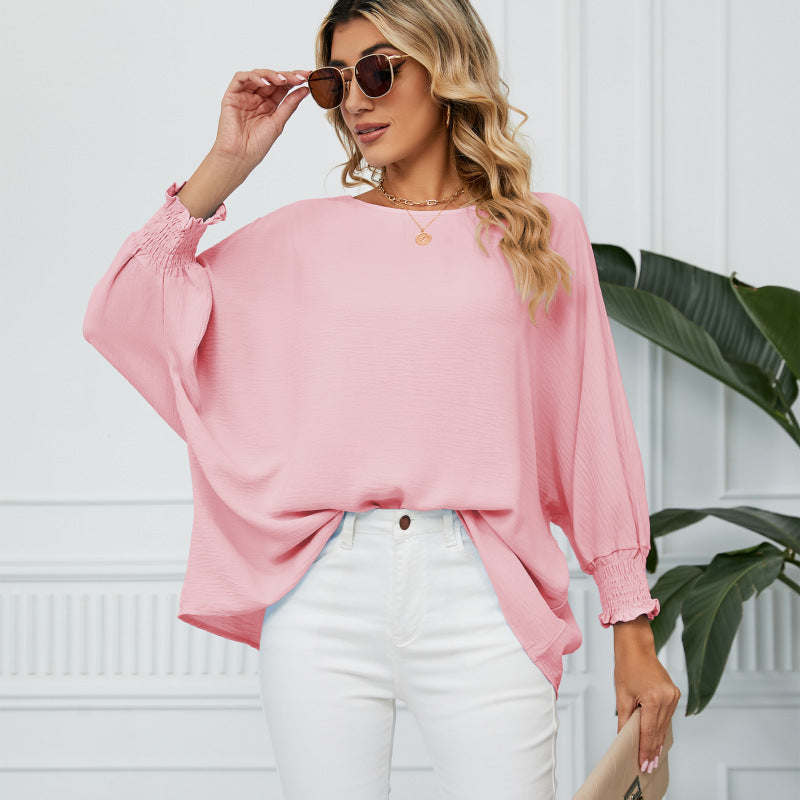 Sweet new loose three quarter sleeve chiffon top