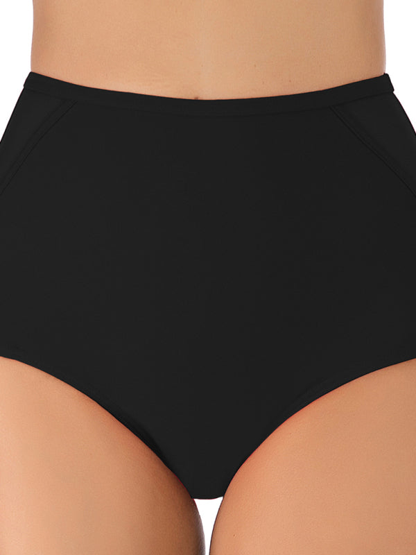 Women's high elasticity European and American simple swimming trunks