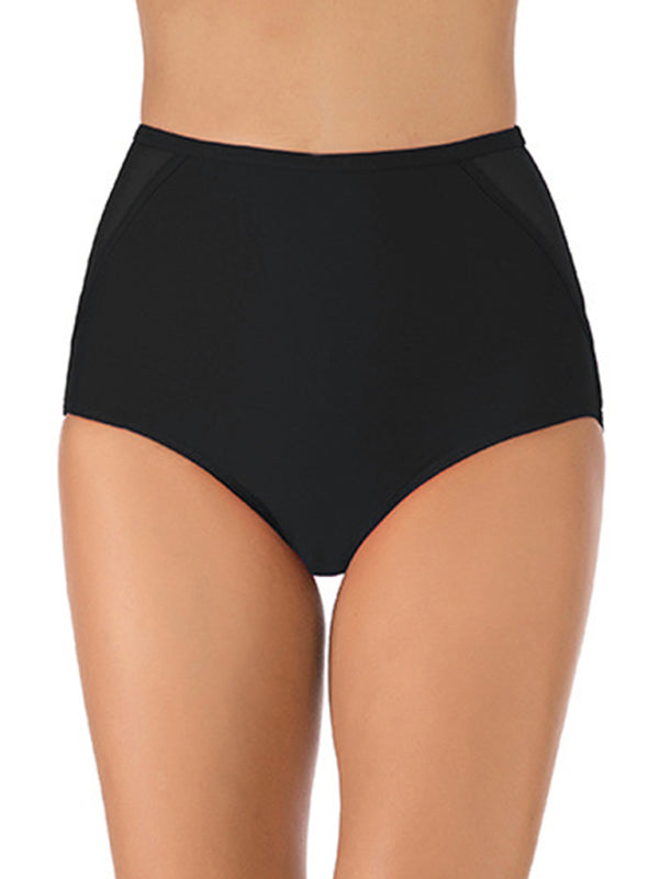 Women's high elasticity European and American simple swimming trunks