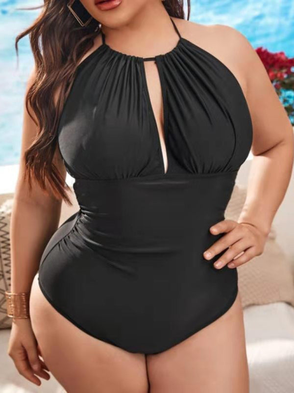 Halter Neck Sexy Backless One-Piece Swimsuit