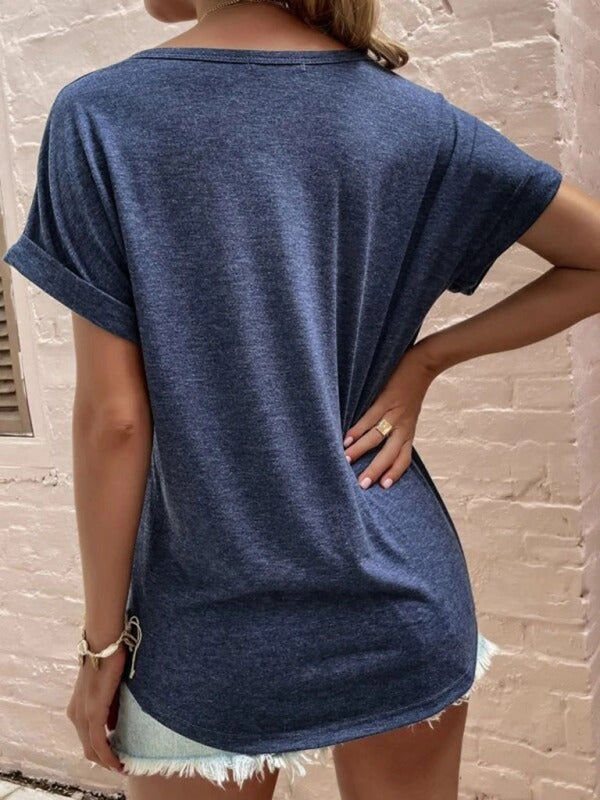 Solid colour Casual Top