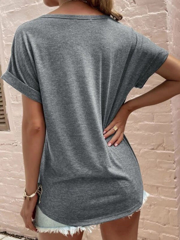 Solid colour Casual Top
