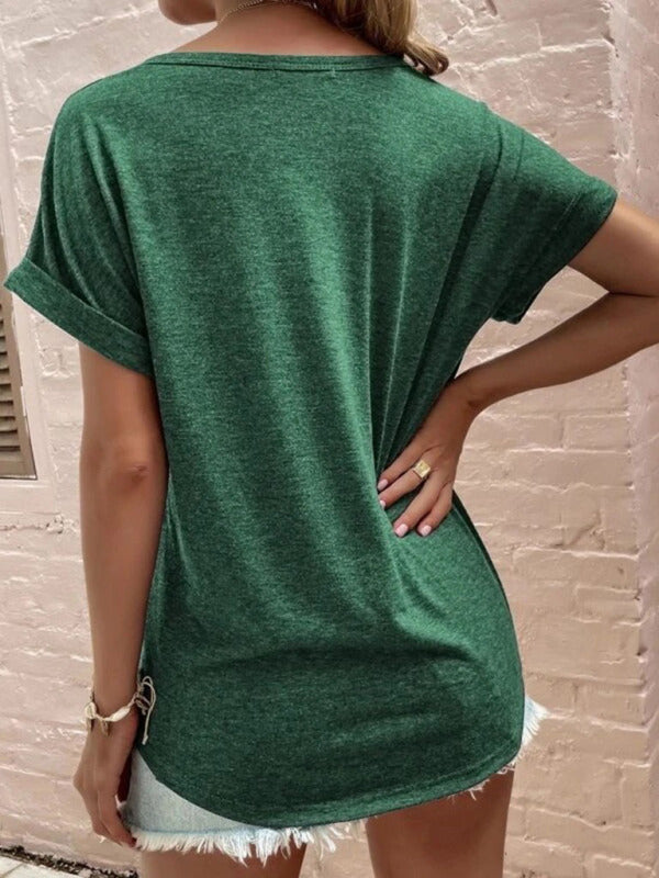 Solid colour Casual Top