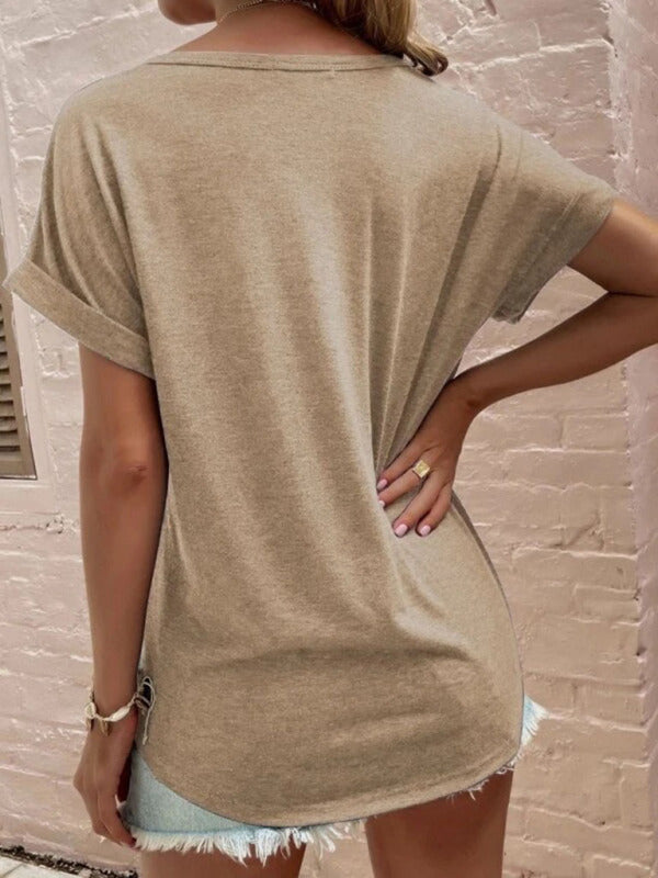 Solid colour Casual Top