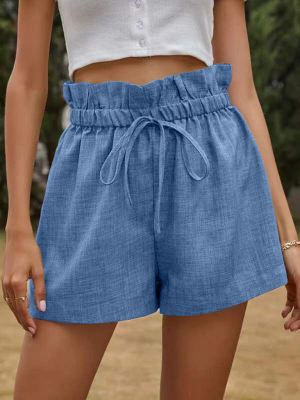 Summer High Waist Loose Leg Shorts