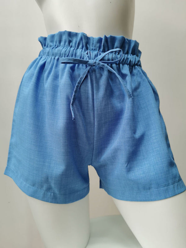 Summer High Waist Loose Leg Shorts