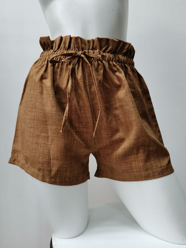 Summer High Waist Loose Leg Shorts