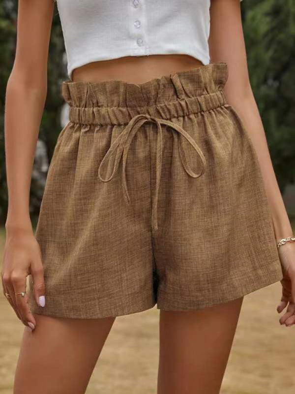 Summer High Waist Loose Leg Shorts