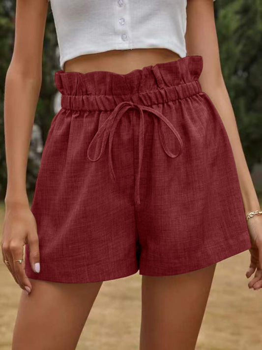 Summer High Waist Loose Leg Shorts
