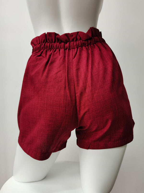 Summer High Waist Loose Leg Shorts