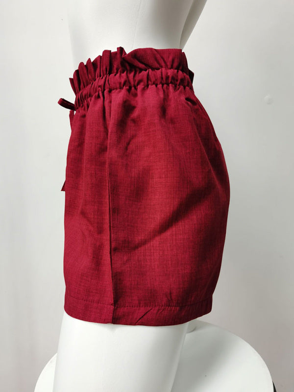 Summer High Waist Loose Leg Shorts