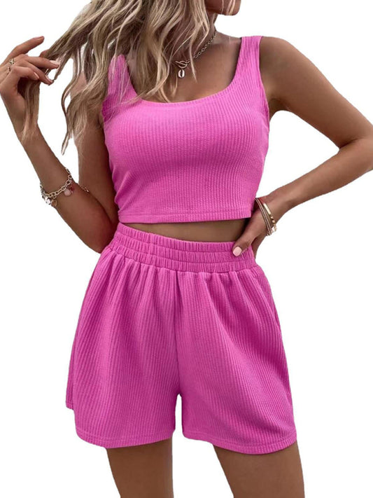 Casual Sports Style Top + Shorts Set