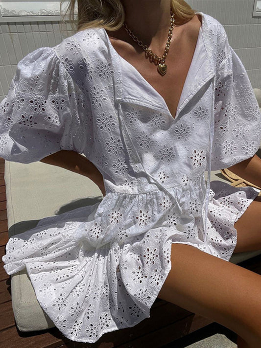 Women's Long Sleeve Mini Bohemian Dress