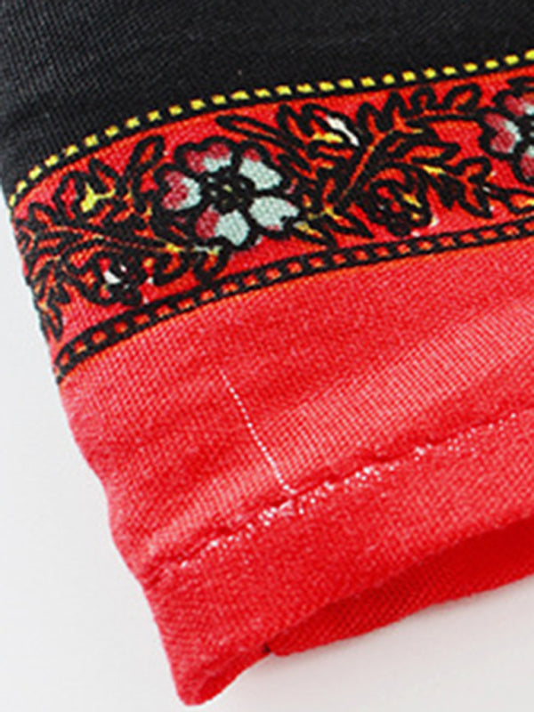Bohemian Print Resort Swing Elastic Waist Skirt
