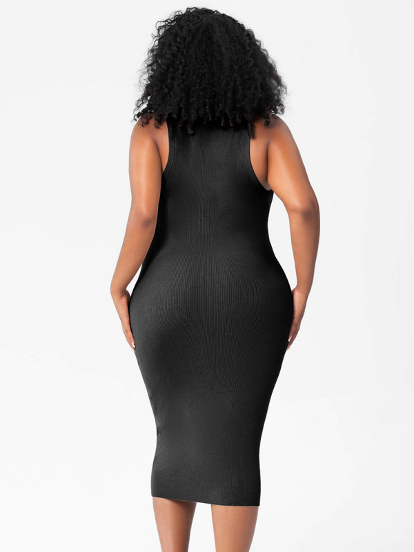 Black Jersey Midi Dress
