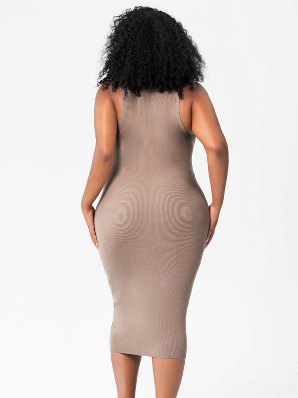 Black Jersey Midi Dress
