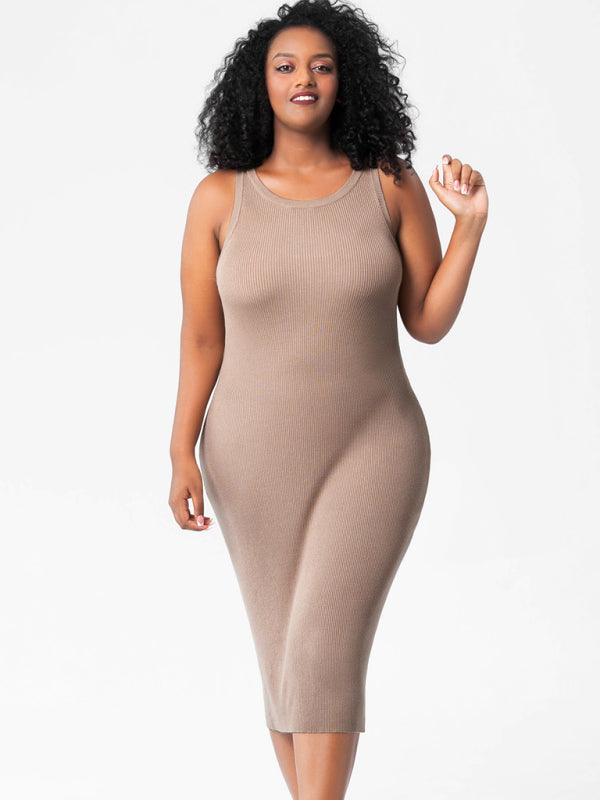 Black Jersey Midi Dress