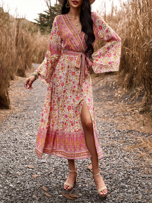 Boho Style V-neck Dress