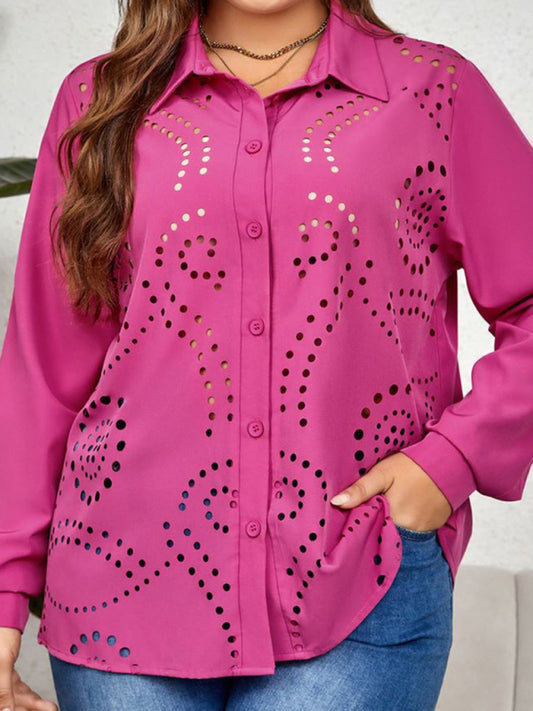 Rose Coloured Elegant Button Blouse