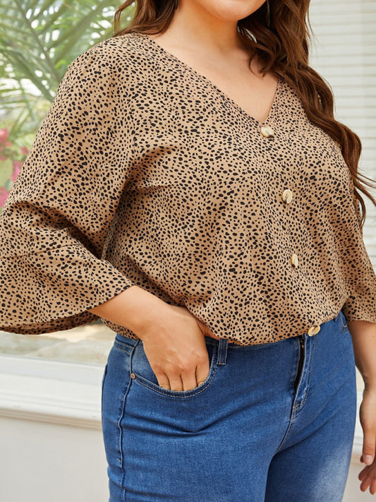 Women's Loose Fitting Printed Top