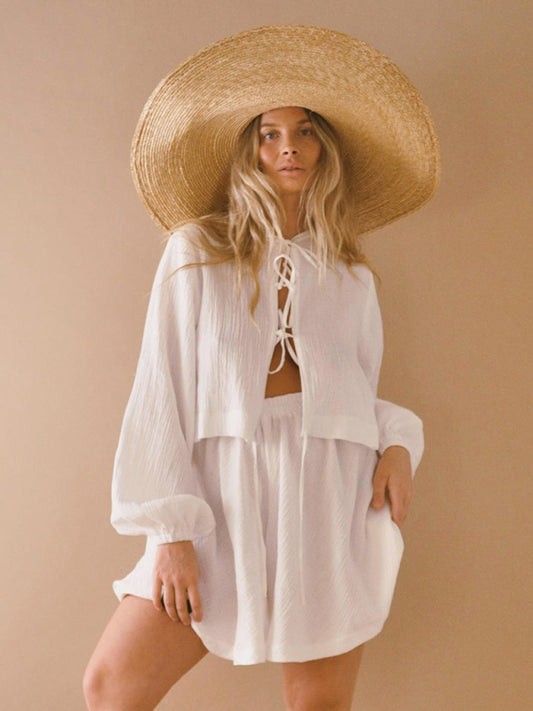 Shorts & Long Sleeve Top Matching Set