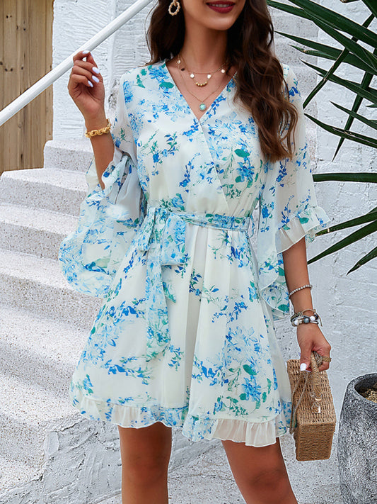 Elegant Print Mini Dress