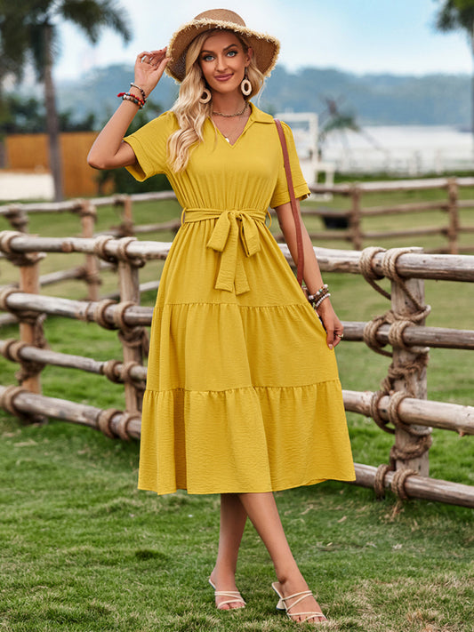 Sunny Strap Waist Midi Dress