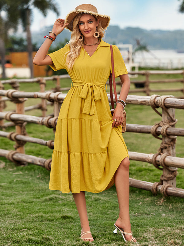 Sunny Strap Waist Midi Dress