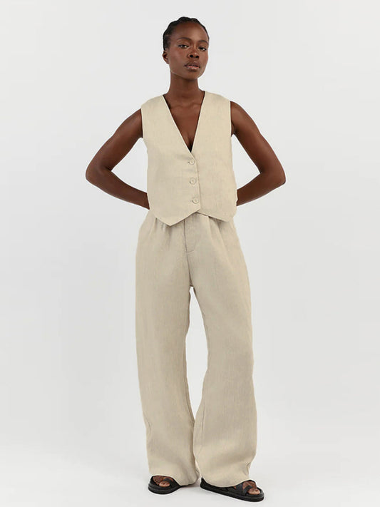 Sleeveless Vest + Trouser Set