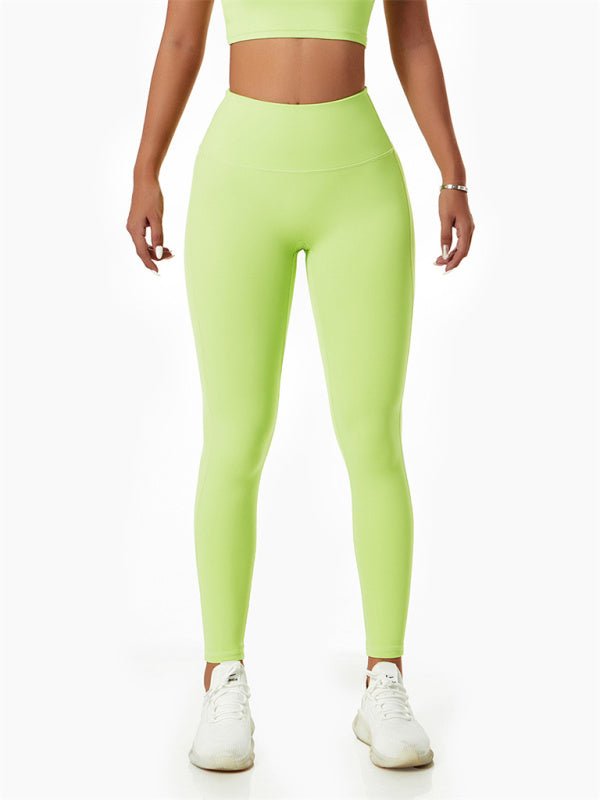 Women's quick-drying high-waisted hip-lifting nude leggings